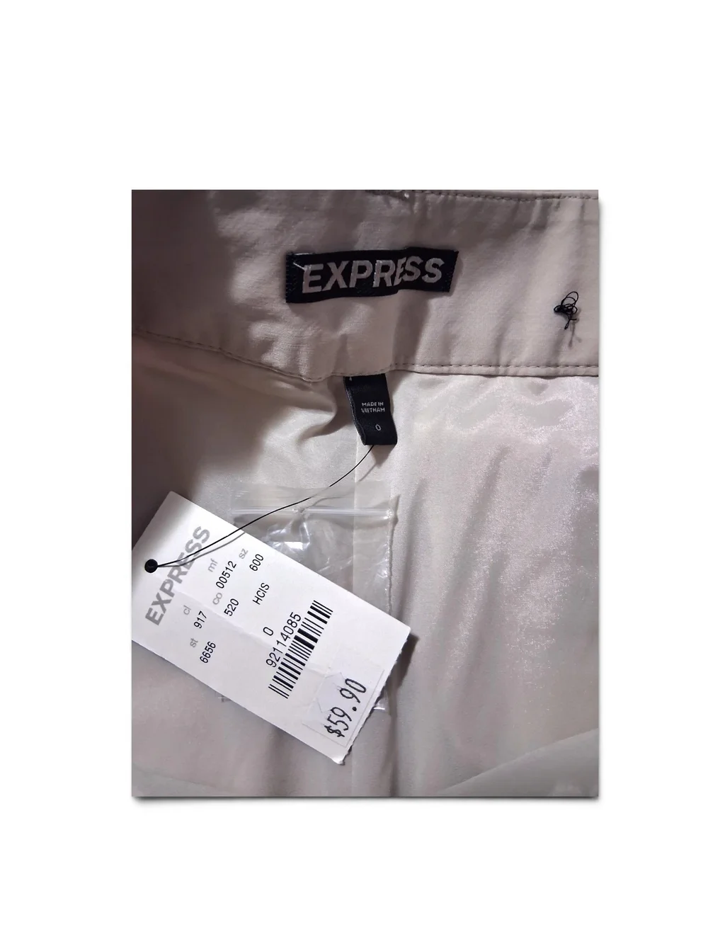 Express Gray Paperbag Tie-Waist Tailored Shorts with Cuffed Hem Womens Size 0